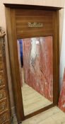 A French Empire style mahogany pier glass W.87cm