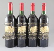 Four bottles of Chateau Palmer, Mahler Besse, Margaux, 1986.