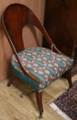 A Regency Grecian revival mahogany spoonback chair