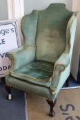 A George I style wing armchair