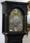 Wm Tickle of Newcastle. A carved oak longcase clock H.215cm
