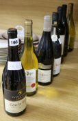 Seven assorted red and white wines including one Chartreuse de Bonpas Reserve and three Cotes du