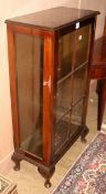 A 1920's mahogany glazed china display cabinet W.59cm