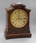 G.H. Ive, 10 Finsbury Place, London. A mid Victorian rosewood cased eight day bracket clock height