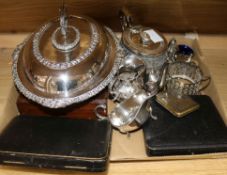 A quantity of mixed silver plated wares