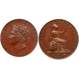 George IV (1820-30), Proof bronzed copper Halfpenny, 1826. Laureate head left, date below, Latin