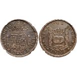 Charles III (1759-1788). silver 8-Reales, 1768. Assayer P, Guatemala City mint. Crowned arms, rev.