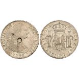 George III (1760-1820), oval countermark upon, Chile silver Eight Reales, Santiago Mint, struck