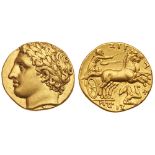 Sicily, Syracuse. Agathokles. Gold 50 Litrai (4.31 g), 317-289 BC. Issued Ca. 317-311/0 BC. Laureate