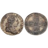 George III (1760-1820), silver Shilling, 1763, so-called Northumberland type. Young laureate and