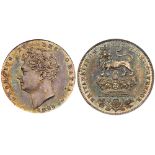 George IV (1820-30), silver Proof Sixpence, 1826. Second bare head left, date below, legend and