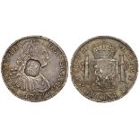 George III (1760-1820), octagonal countermark upon Spanish Eight Reales of King Charles IIII (1788-