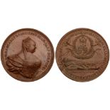 Medal. Bronze. 60 mm. Unsigned. Peace with Sweden, 1743. Diakov 88.3, Reichel 1912, Sm 213/a.