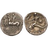 Calabria, Taras. Silver Nomos (6.47 g), ca. 280-272 BC. Phy…, Sodamos and Gy…, magistrates. The