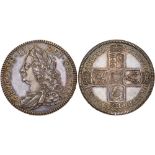 George II (1727-60), Proof silver Halfcrown, 1746. Older laureate and draped bust left, legend and