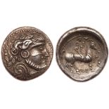 Celtic Pannonia. Silver Tetradrachm (14.22g), 2nd-1st centuries BC Superb EF. Imitation of Philip II