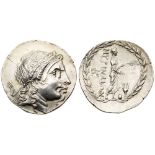 Aiolis, Myrina. Silver Tetradrachm (16.82 g), ca. 155-145 BC Nearly Mint State