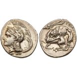 Lucania, Velia. Silver Nomos (7.44 g), ca. 300-280 BC EF