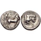 Sicily, Gela. Silver Tetradrachm (17.56g), 430-425 BC EF