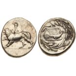 Sikyonia, Sikyon. Silver Stater (12.14 g), ca. 400-330 BC Choice VF