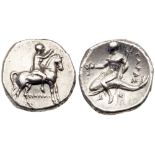 Calabria, Tarentum/Taras. Silver Didrachm (6.37g), c. 272-240 BC EF