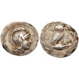 Attica, Athens. Silver Tetradrachm (16.68 g), ca. 168/5-42 BC VF