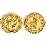 Gordian III. Gold Aureus (5.13 g), AD 238-244. Rome, AD 239. IMP CAES M ANT GORDIANVS AVG, laureate,