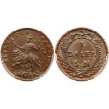 Sweden. Daler, 1718. KM-A356. Carl XII. Emergency coinage. Aglie and Ready. PCGS graded MS-65 Brown.