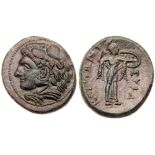 Sicily, Syracuse. Pyrrhos. Æ (9.50 g), 278-276 BC. Head of Herakles left, wearing lion's skin
