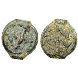 Judaea, Hasmonean Kingdom. Mattathias Antigonos. Æ Prutah (1.69 g), 40-37 BCE. Jerusalem. Paleo-