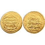 Arab-Asian Empires. Dinar, AH722. Mongols. Ilkhanids. Abu Sa'id Bahadur (AH 716-736 / 1316-1335 AD).