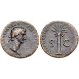 Nerva. Æ Sestertius (24.17 g), AD 96-98. Rome, AD 97. [IMP] NERVA CAES AVG P M TR P COS [III P P],