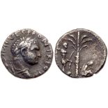 Titus. Silver Denarius (2.77 g), as Caesar, AD 69-79. Antioch, under Vespasian, ca. AD 72/3. [T