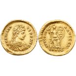 Arcadius. Gold Solidus (4.43 g), AD 383-408. Constantinople, AD 388-392. D N ARCADI-VS P F AVG,