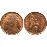 Great Britain. Penny, 1879. S.3954; KM-755; Freeman-97 O-9 R-J. Widedate. Victoria. PCGS graded MS-
