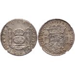 Guatemala. 8 Reales, 1762-G P. Eliz-14; KM-27.1. Charles III. Pillar type. Well struck with grey