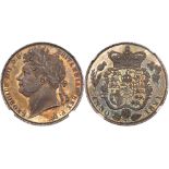 Great Britain. Proof Halfcrown, 1821. S.3807; ESC-632; KM-676. Reeded edge. George IV. Laureate head