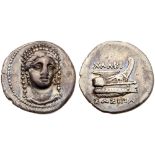 Euboia, Chalkis. Silver Tetrobol (2.64 g), ca. 180-146 BC. Sosipa…, magistrate. Diademed and