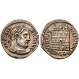 Galerius. Silver Argenteus (3.48 g), AD 305-311. Serdica, AD 305/6. MAXIMIA-NVS AVG, laureate head