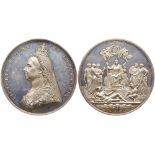 Great Britain. Golden Jubilee Silver Medal, 1887. Eimer-1733b; BHM-3219. Silver. 77 mm. By J.E.
