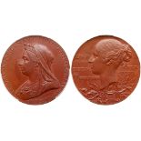 Great Britain. Medal, 1897. Eimer-1817a; Brown-3506. Bronze 55 mm. By G.W. De Saulles after T. Brock