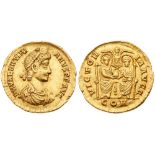 Valentinian II. Gold Solidus (4.47 g), AD 375-392. Mediolanum, AD 380-382. D N VALENTINI-ANVS P F