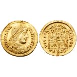 Gratian. Gold Solidus (4.50 g), AD 367-383. Thessalonica, AD 378-383. D N GRATIA-NVS P F AVG,