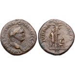 Vespasian. Æ Sestertius (22.69 g), AD 69-79. 'Judaea Capta' type. Rome, AD 71. IMP CAES VESPAS AVG P