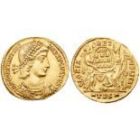 Constantius II. Gold Solidus (4.42 g), AD 337-361. Thessalonica, AD 355-361. D N CONSTANTIVS MAX