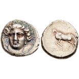 Thessaly, Larissa. Silver Drachm (6.11 g), early 4th century BC. Obverse and reverse dies signed