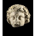 Kopf des Dionysos. Kopf des Dionysos. Römische Kaiserzeit, 2. - 3. Jh. n. Chr. H 26cm. Weißer,