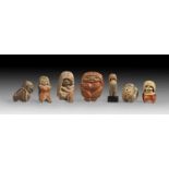 Sieben kleine Miniatur-Satuetten. Sieben kleine Miniatur-Satuetten. Valdivia, circa 2300 - 2000 v.