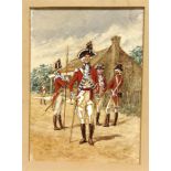 BRITISH SCHOOL (EARLY 20TH CENTURY) Portrait of an 18th Century Army Officer, watercolour and