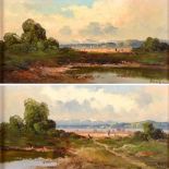 ERNST JUGEL (GERMAN, 1913-1985) Rural Landscapes, a pair, oil on board, each signed lower right,